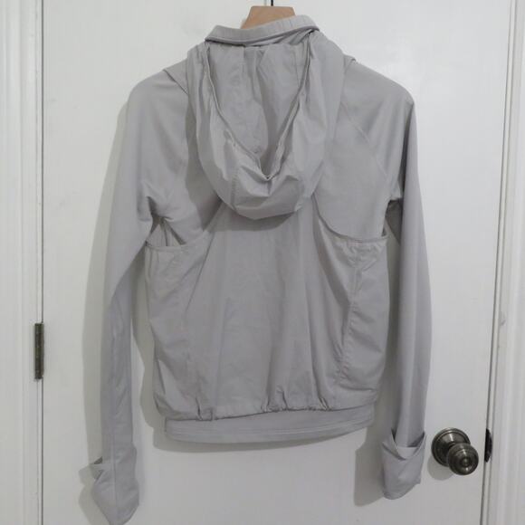Athleta Womens Sz S Light Gray Whistler Fuse Half Zip Top Athletic Athleisure - Picture 2 of 10